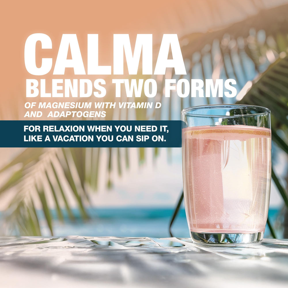 On-the-go Calma sachet for quick daily balance and stress support.