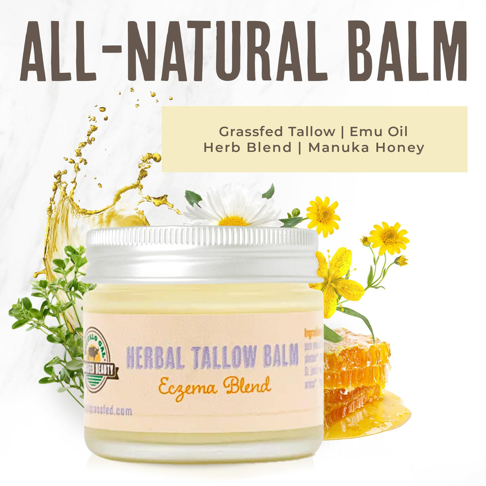 Buffalo Gal Grassfed Beauty tallow balm texture shown for easy application