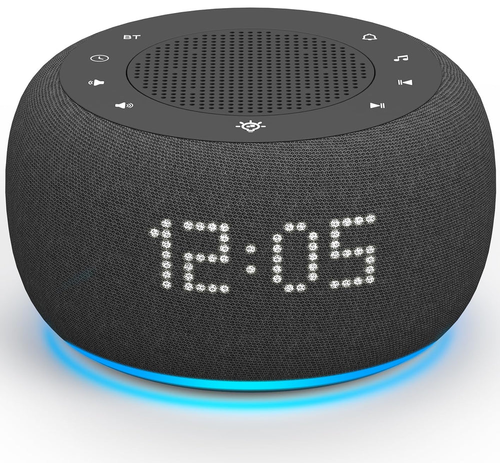 Buffbee Pro 2nd Gen front view with soft night glow for bedside setup