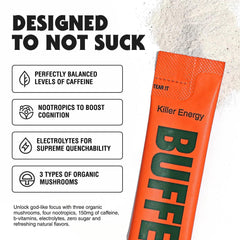 BUFFED Pineapple Thrash stick mixed with water for hydration and focus.