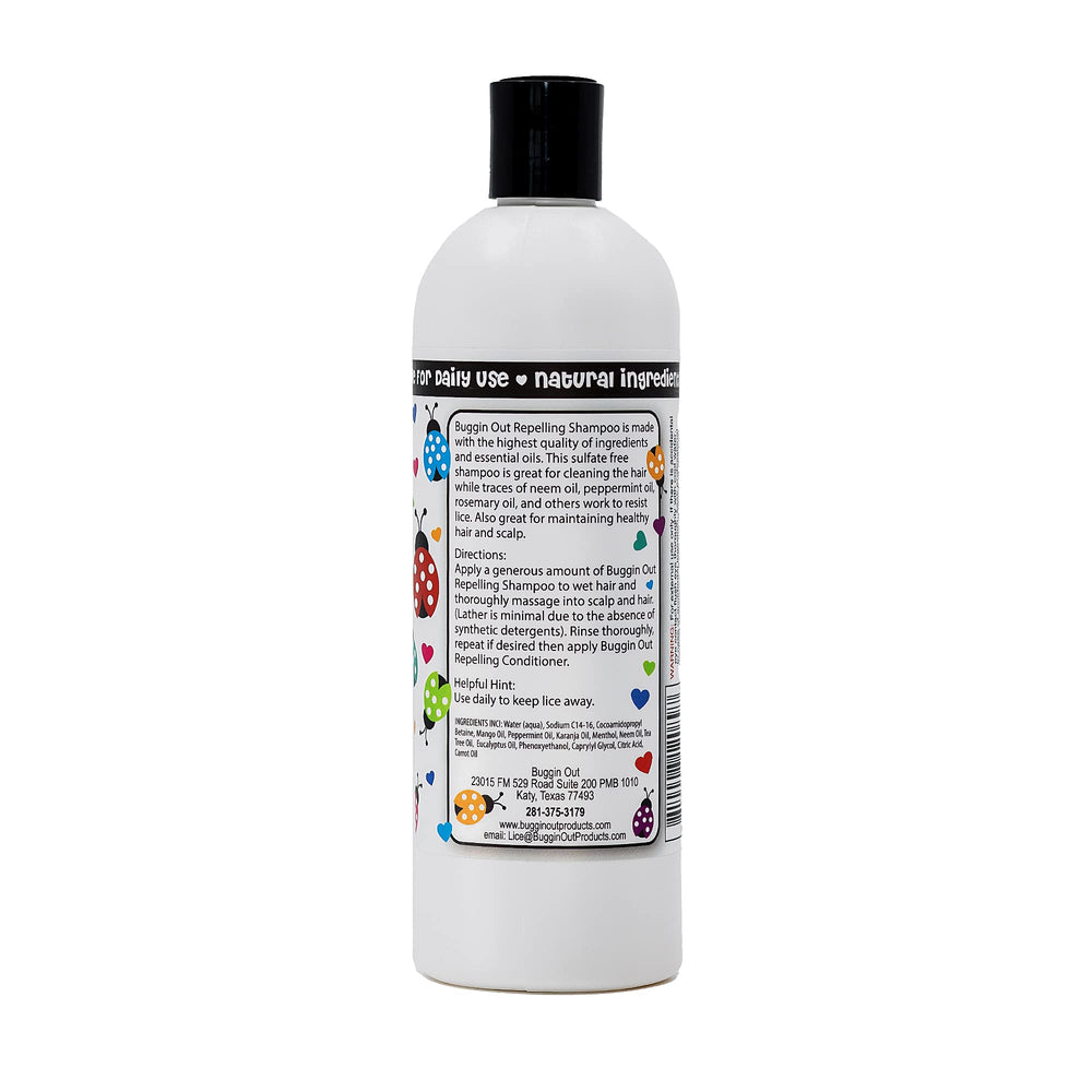 Buggin Out Lice Prevention Shampoo minty scent visual emphasizing refreshing fragrance