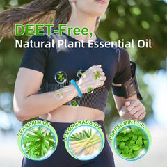 BuggyBands wearer enjoys outdoor or indoor use during camping, hiking, or gardening