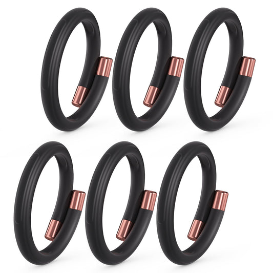 BuggyBands six-pack mosquito bracelets for outdoor use with plant-based protection.