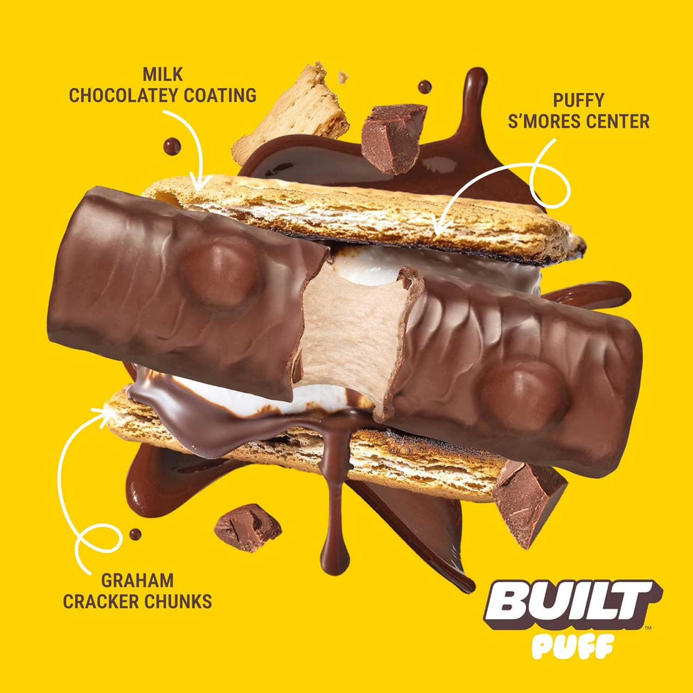 Built Bar Variety Pack 13 Count: convenient mix of Peanut Butter Cup and S'mores Puff bars