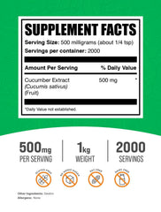 Pouring BulkSupplements cucumber extract powder for easy daily hydration routine.