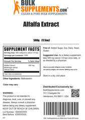 BulkSupplements Alfalfa Extract Powder in cup demonstrates versatile daily use.
