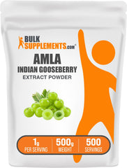 BulkSupplements Amla Extract Powder bottle with scoop for daily use
