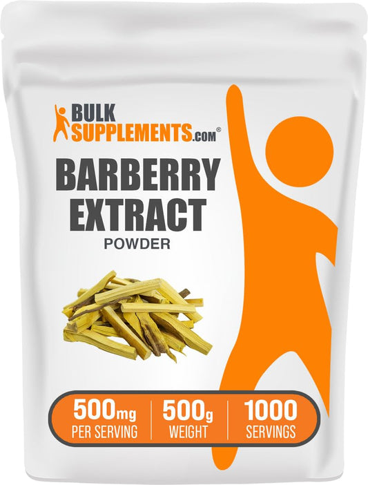 BulkSupplements Barberry Extract Powder bottle for easy daily supplementation.