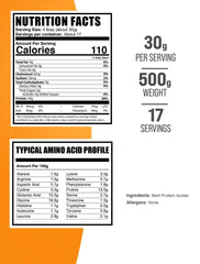 BulkSupplements Beef Protein Isolate unflavored bag blends easily into shakes