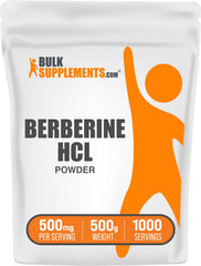BulkSupplements Berberine HCl powder bottle, ideal for easy daily mixing in smoothies.