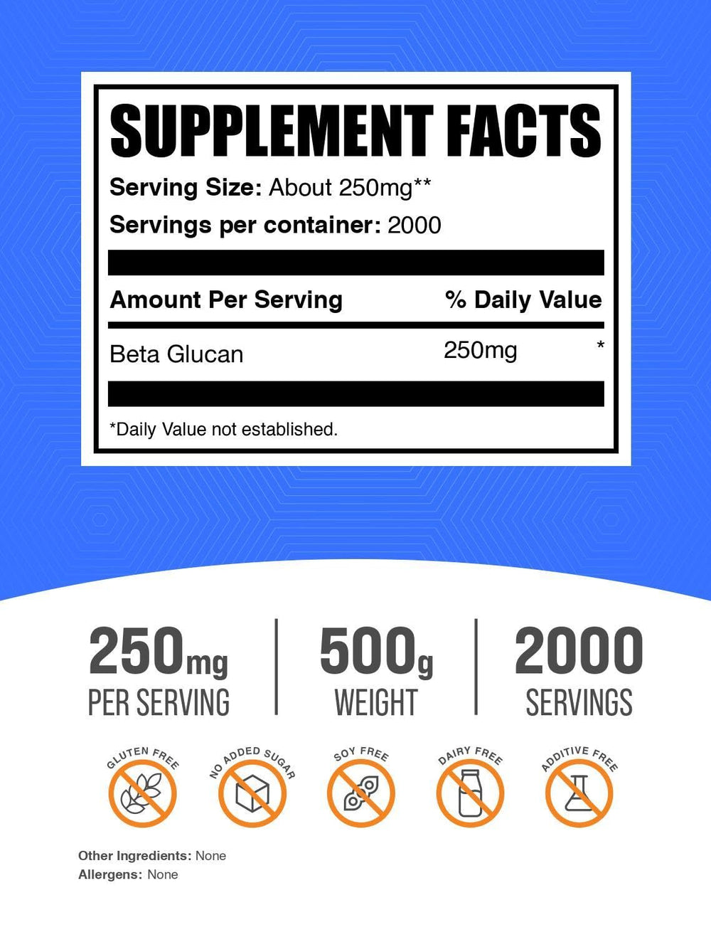 BulkSupplements Beta Glucan powder scoop measures servings accurately.