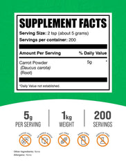 BulkSupplements carrot powder closeup texture highlights vibrant orange color for baking