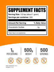 BulkSupplements Chondroitin Sulfate Powder pour blends easily into drinks for daily use.