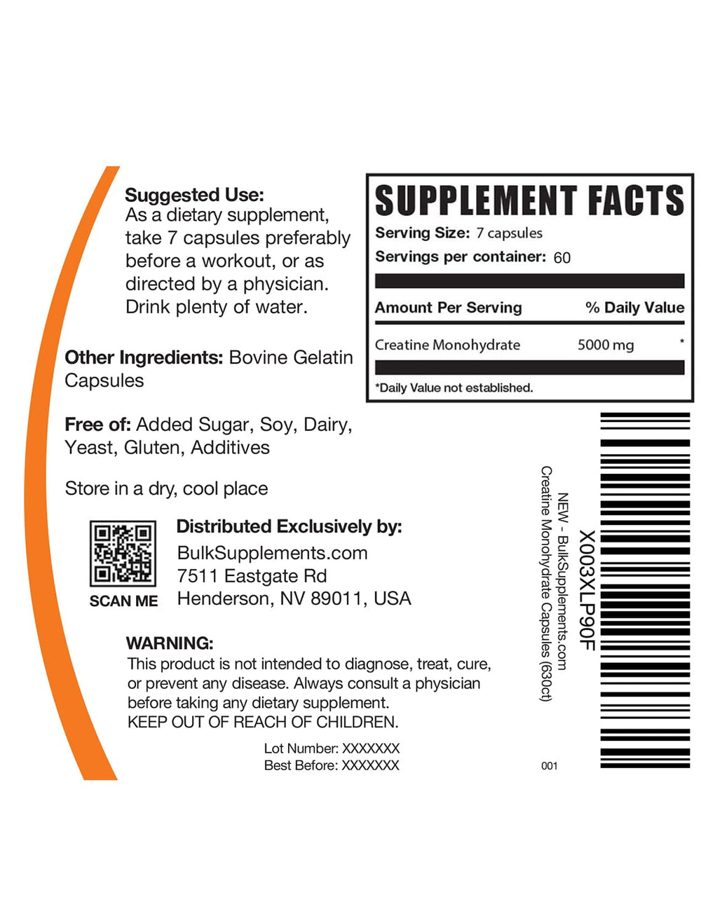 BulkSupplements Creatine Monohydrate Capsules in gym setting