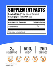 D-Mannose powder scoop showing convenient serving for beverages.