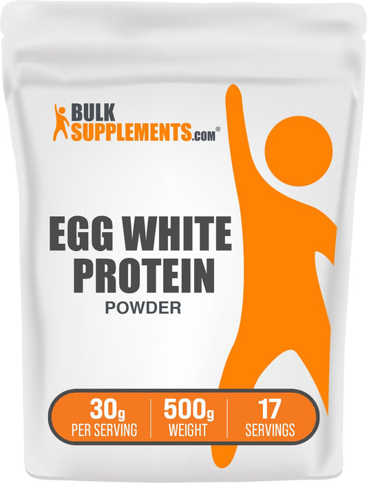BulkSupplements Egg White Protein Powder bottle pour for high-protein shakes