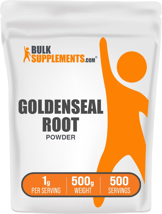 BulkSupplements Goldenseal Powder bottle for daily vegan, gluten-free wellness