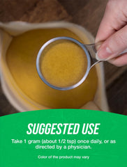 Packaging photo shows compact 500g tub for ongoing use