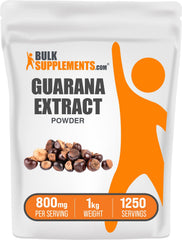 BulkSupplements Guarana Extract Powder bottle for convenient daily caffeine.