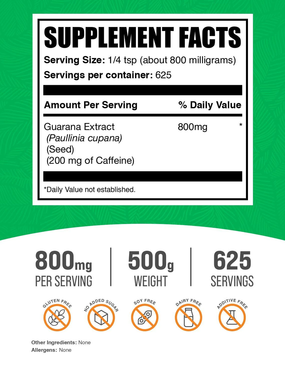 BulkSupplements Guarana Extract Powder being poured for quick, easy mixing