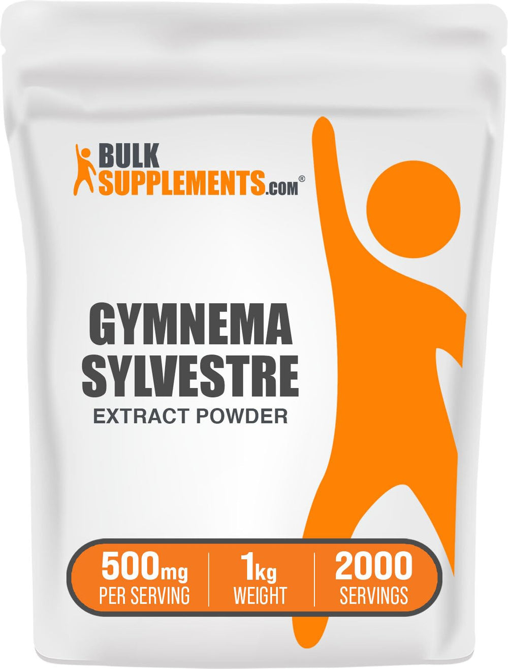 BulkSupplements Gymnema Extract Powder bottle front view, gluten-free daily wellness