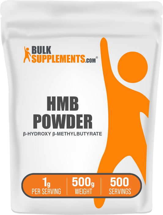 BulkSupplements HMB powder bottle showing calcium HMB for athletic use