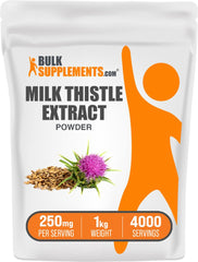 BulkSupplements Milk Thistle Extract Powder bottle supports a simple daily wellness routine.