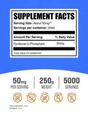 BulkSupplements P5P powder with scoop highlights easy daily dosing.