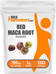 BulkSupplements Red Maca Powder bottle for daily wellness routine