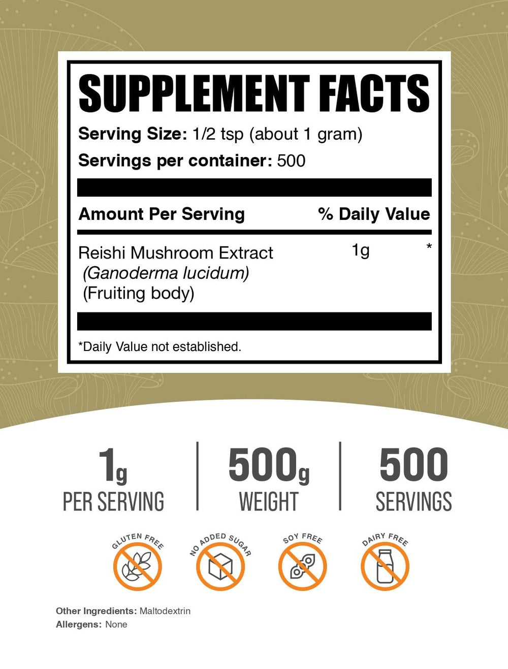 Close-up of Reishi powder scoop and jar ready to blend into smoothies