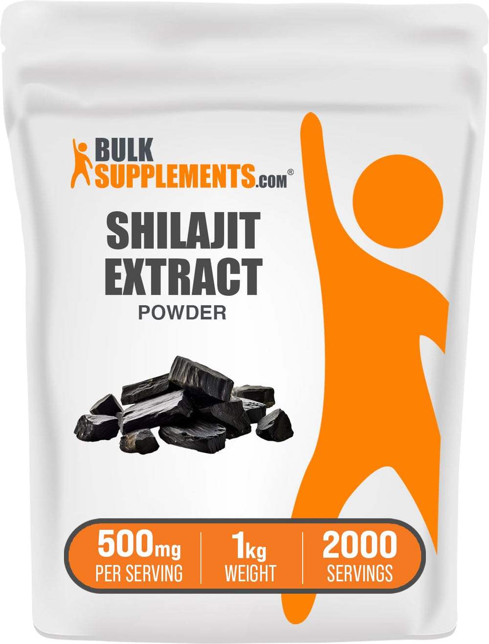 BulkSupplements Shilajit Extract Powder bottle in 1kg packaging for daily wellness.