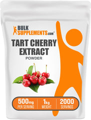BulkSupplements Tart Cherry Extract Powder bottle for easy daily wellness.
