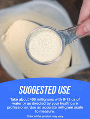 BulkSupplements Theobromine powder label highlighting quality information