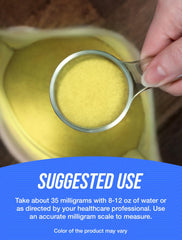 Pouring scene showing convenient daily use of Vitamin A Palmitate powder