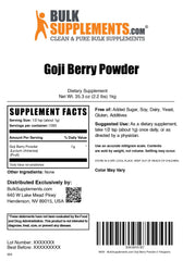 Wolfberry powder in smoothie showing BulkSupplements product usage.