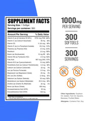 BulkSupplements Women 50+ softgels serving on label for easy dosing