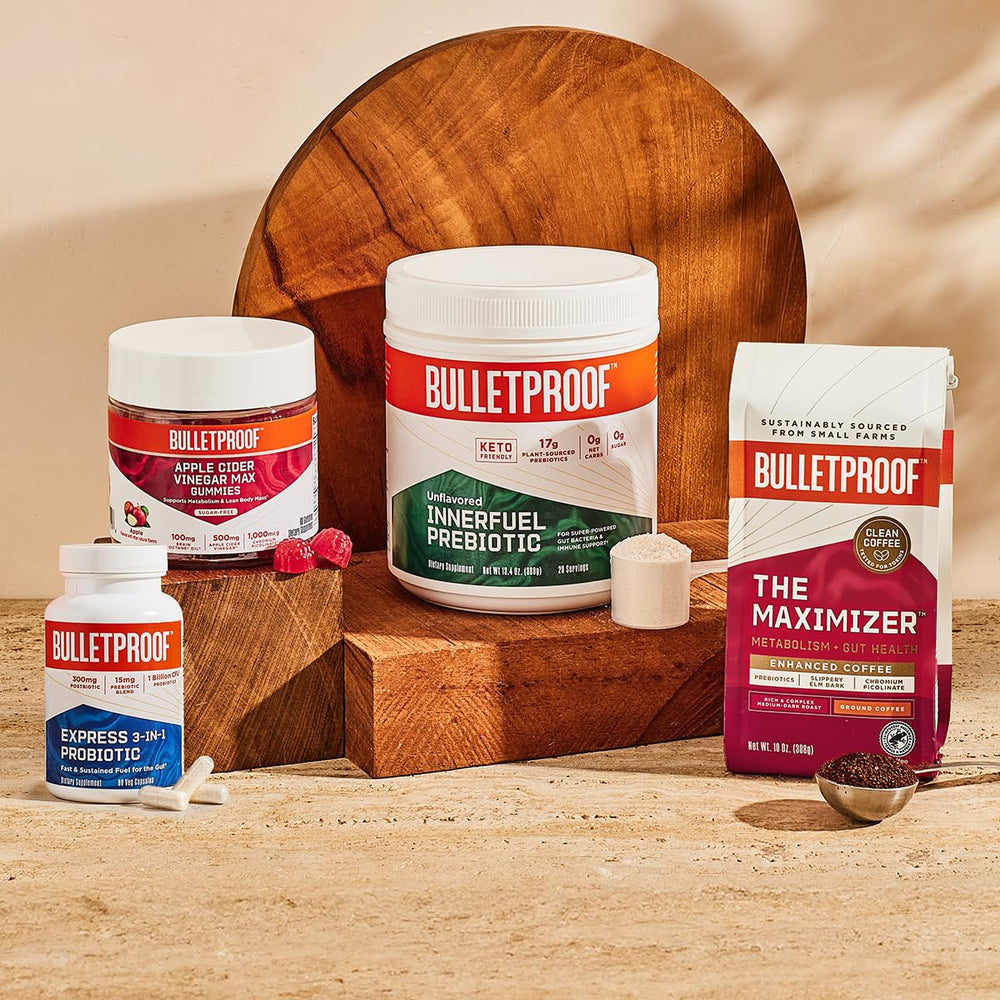 Bulletproof Express daily dosing routine for ongoing gut wellness.