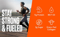 Bulletproof keto-friendly collagen bar on shelf communicates low sugar and protein.