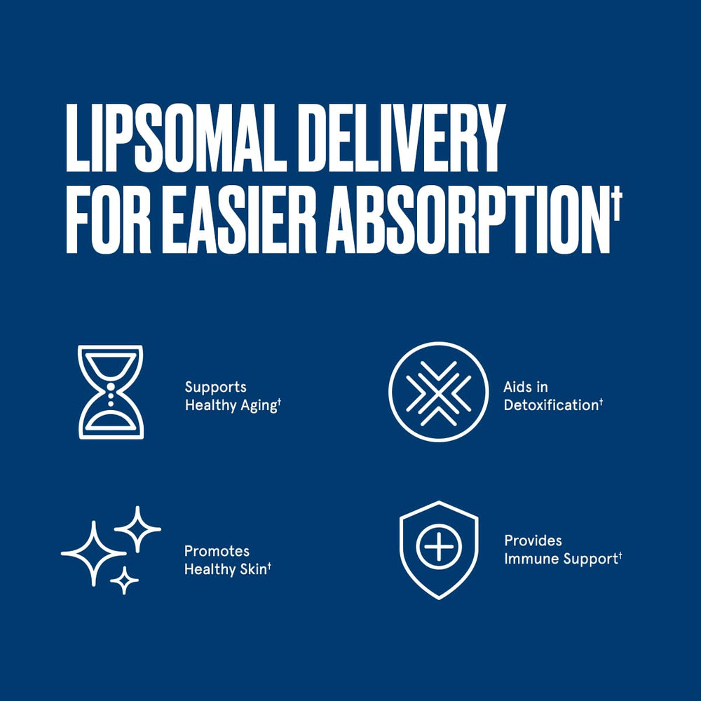Bulletproof Liposomal Glutathione Force capsules held in hand for everyday use.