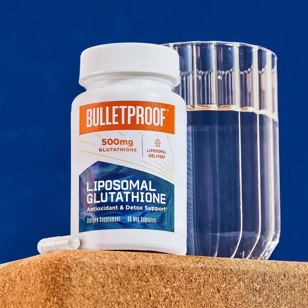 Bulletproof Liposomal Glutathione Force ingredients label highlighting liposomal delivery.