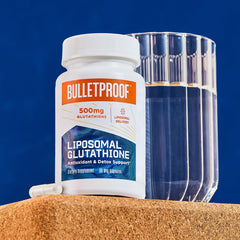 Bulletproof Liposomal Glutathione Force ingredients label highlighting liposomal delivery.
