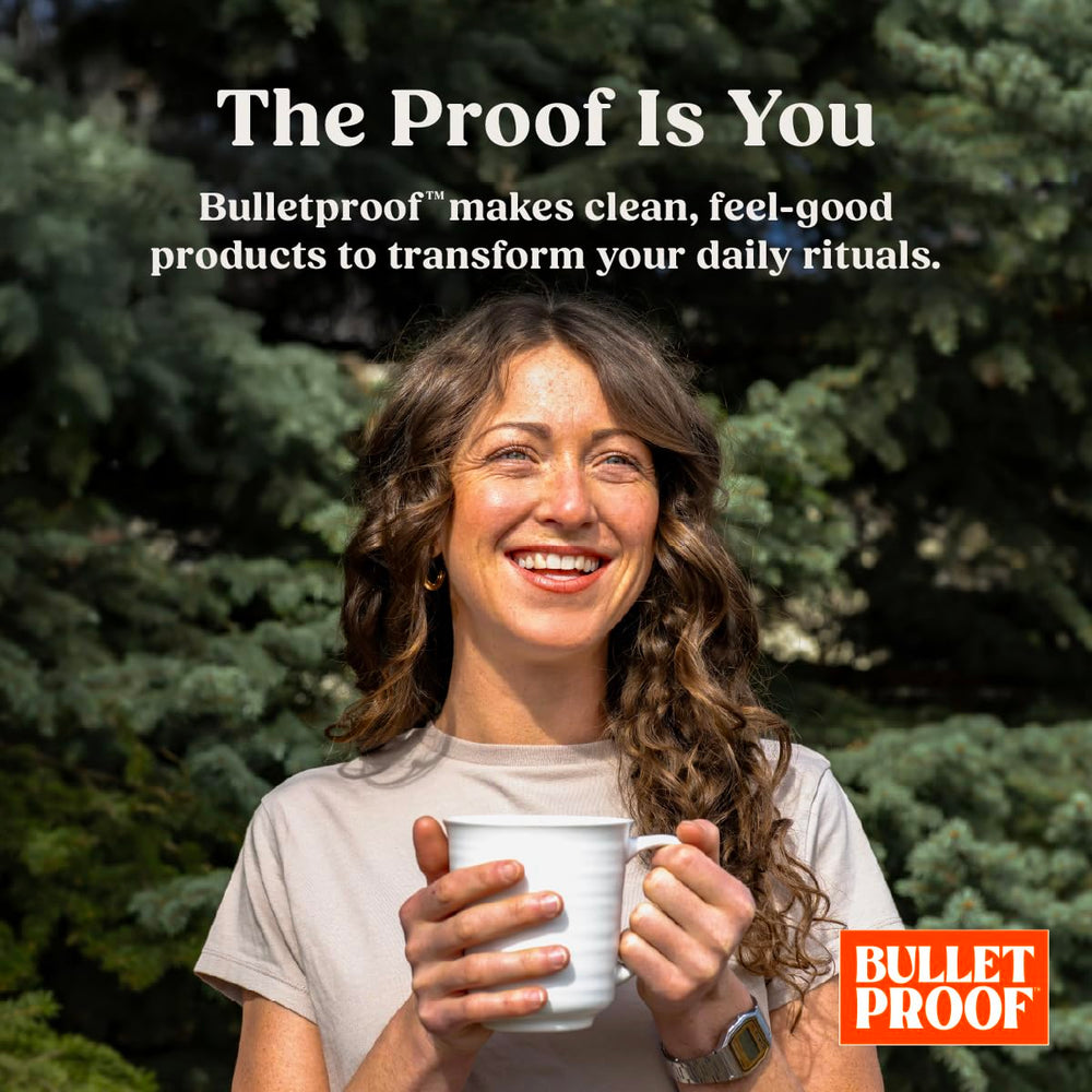 Bulletproof MCT Oil packaging variations indicate freshness and availability.