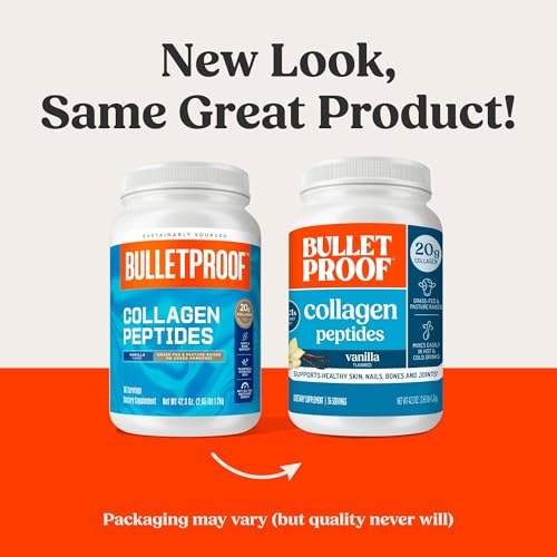 Bulletproof Vanilla Collagen Powder scoop for quick shakes