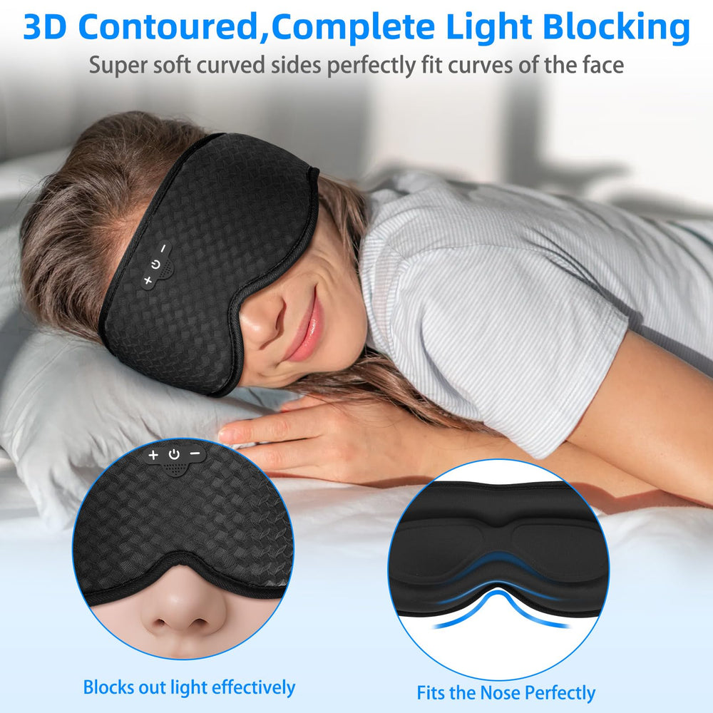 BULYPAZY eye mask with Bluetooth 5.4 for stable wireless playback