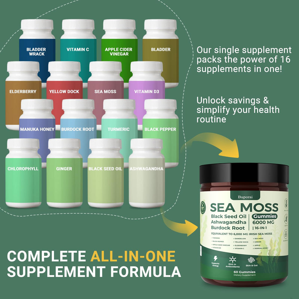 Buporai Sea Moss Gummies produced in a GMP-certified facility
