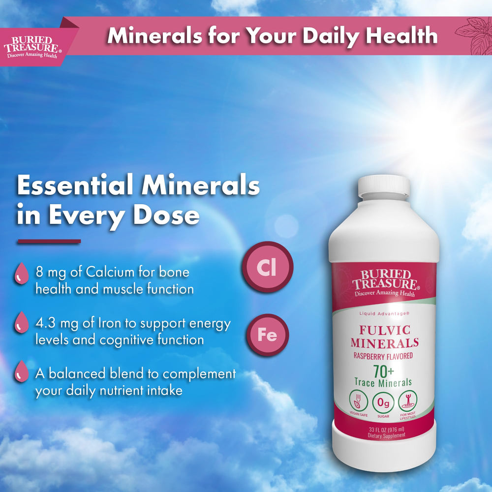 Electrolyte replacement in water with Buried Treasure raspberry flavor