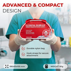 Burnshield compact nylon bag for easy storage and quick access