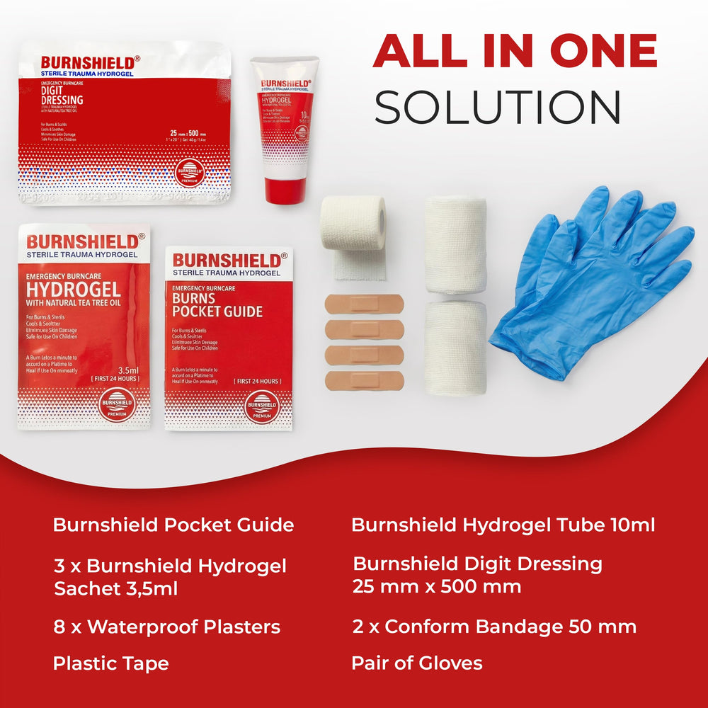 Burnshield sterile burn dressings pack for safe, protective care