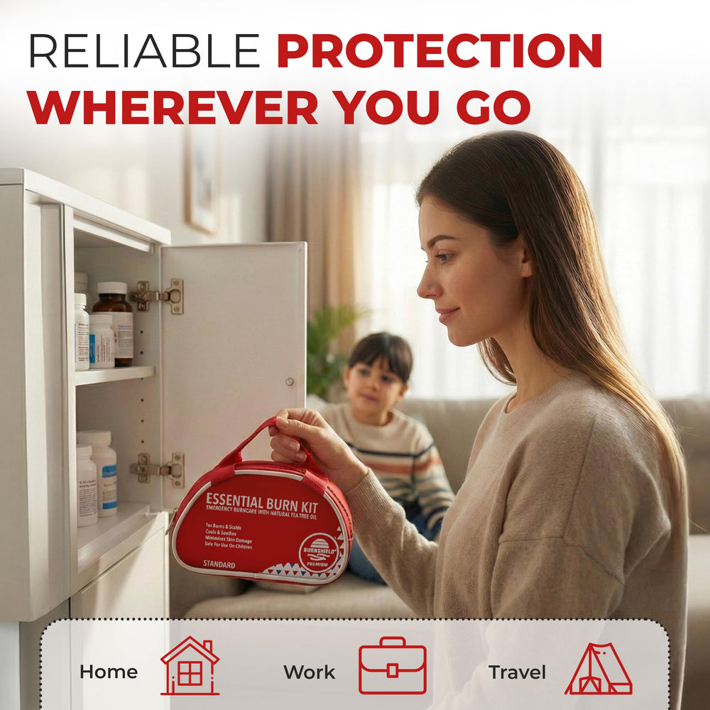 Burnshield travel-ready burn care kit for on-the-go emergencies