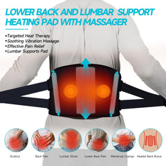 Burrki cordless heating pad control-panel offers simple timer and heat settings at a glance.